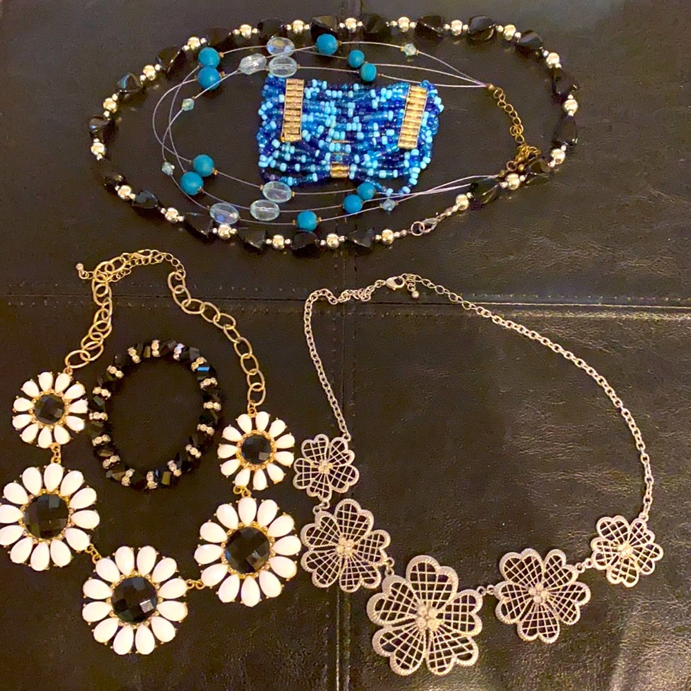 Bundle of necklaces and bracelets